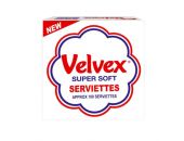 VELVEX WHITE PLAIN SERVIETTES 100 SHEETS - Bulkbox Wholesale