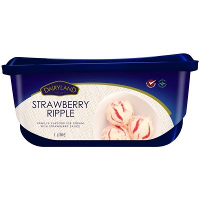 DAIRYLAND CLASSIC STRAWBERRY RIPPLE ICE CREAM 500ML - Bulkbox Wholesale