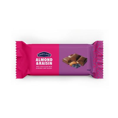 DAIRYLAND ALMOND & RAISIN CHOCOLATE 40G - Bulkbox Wholesale