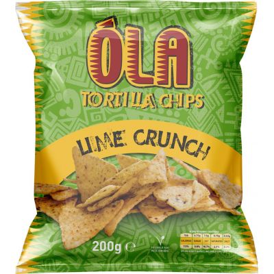 OLA TORTILLA CHIPS LIME CRUNCH 200G - Bulkbox Wholesale