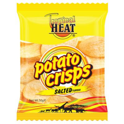TROPICAL HEAT POTATO CRISPS SALTED 50G - Hypa Africa