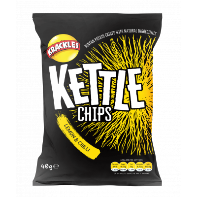 KETTLE COOKED POTATO CRISPS LEMON & CHILLI 40G - Hypa Africa