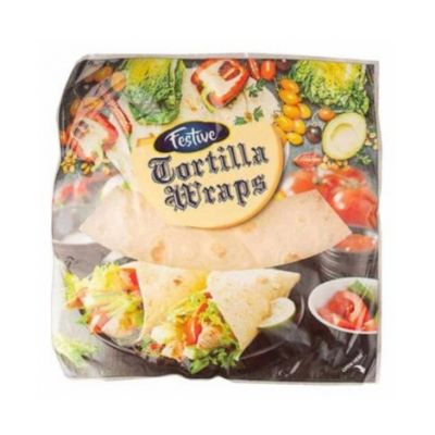 FESTIVE TORTILLA WRAP 10' 10 PIECES - Bulkbox Wholesale