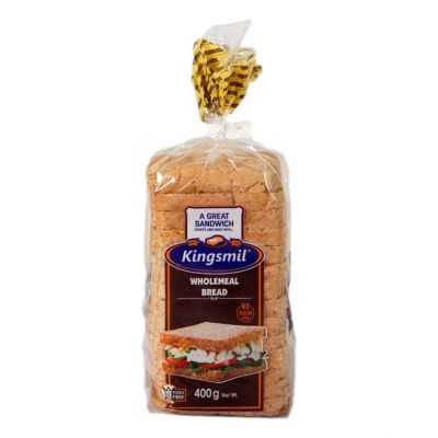KINGSMIL SANDWICH SLICED WHOLEMEAL BREAD 400G - Bulkbox Wholesale