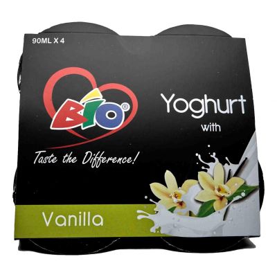 BIO YOGHURT VANILLA 4PACK 90ML - Bulkbox Wholesale