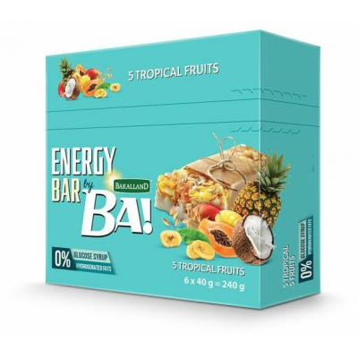 BAKALLAND - BA! ENERGY BAR 5 TROPICAL FRUITS 40G - Hypa Africa