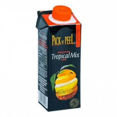 PICK N PEEL PURE FRUIT JUICE TETRA TROPICAL MIX 250ML - Bulkbox Wholesale
