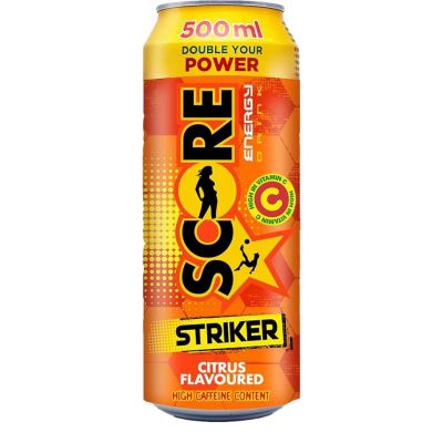 SCORE ENERGY DRINK STRIKER CITRUS 500ML - Bulkbox Wholesale