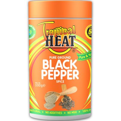 TROPICAL HEAT BLACK PEPPER GROUND 100G - Bulkbox Wholesale