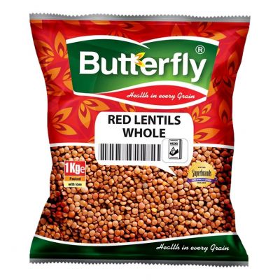 BUTTERFLY MASOOR DAL (RED LENTIL) 1KG - Bulkbox Wholesale