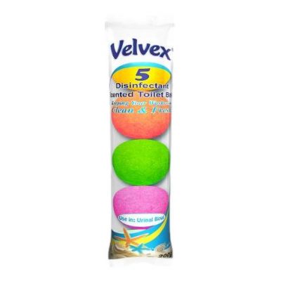 VELVEX DISINFECTANT BALLS 5 COLORED 5 BALLS - Bulkbox Wholesale