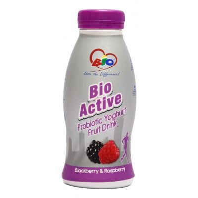 BIO ACTIVE PROBIOTIC YOGHURT BLACKBERRY & RASPBERRY 350ML - Bulkbox Wholesale