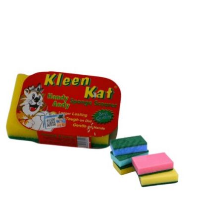 KLEEN KAT SPONGE SCOURER 5PACK - Bulkbox Wholesale