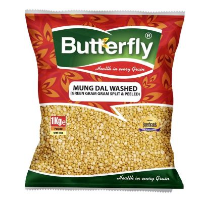 BUTTERFLY MUNG DAL WASHED (GREEN PEELED) 1KG - Bulkbox Wholesale