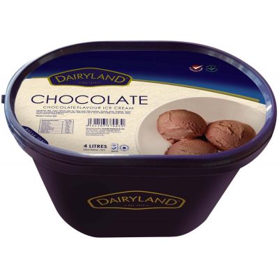 DAIRYLAND CHOCOLATE ICE CREAM 4L - Bulkbox Wholesale