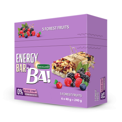 BAKALLAND - BA! ENERGY BAR 5 FOREST FRUITS 40G - Hypa Africa