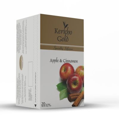 KERICHO GOLD SPECIALITY INFUSIONS APPLE & CINNAMON ENVELOPE TEA BAGS 20'S - Bulkbox Wholesale