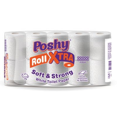 POSHY ROLL XTRA TOILET TISSUE UNWRAPPED 10S - Bulkbox Wholesale POSHY ROLL XTRA TOILET TISSUE UNWRAPPED 10S - Bulkbox Wholesale
