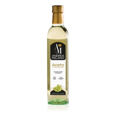 ANDREA MILANO WHITE WINE VINEGAR 500ML - Bulkbox Wholesale