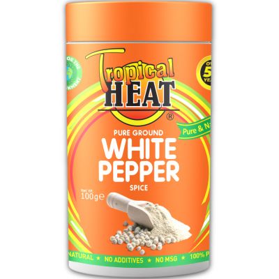 TROPICAL HEAT WHITE PEPPER GROUND 100G - Bulkbox Wholesale