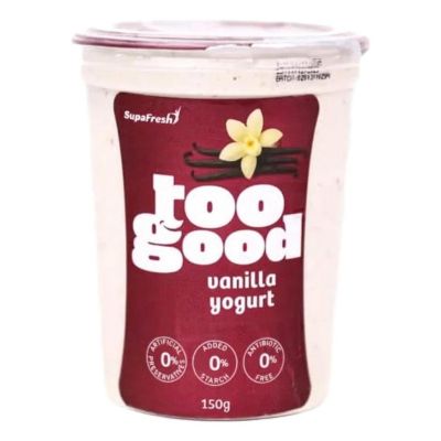 TOO GOOD VANILLA YOGHURT 150G - Hypa Africa