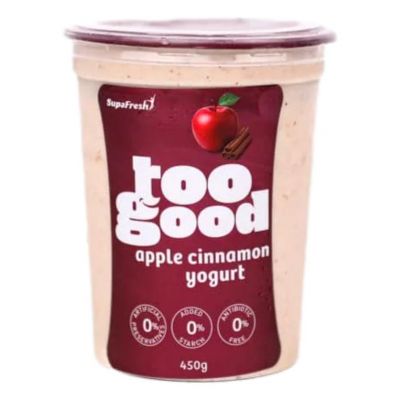 TOO GOOD APPLE CINNAMON YOGHURT 450G - Hypa Africa