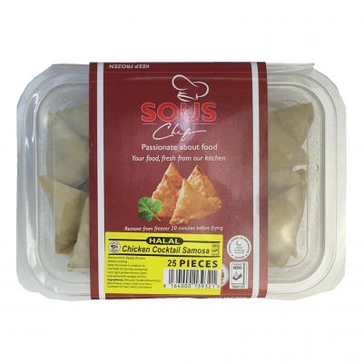 SOUS CHEF PREMIUM SMOKED CHICKEN SAMOSA 25'S 30G - Hypa Africa